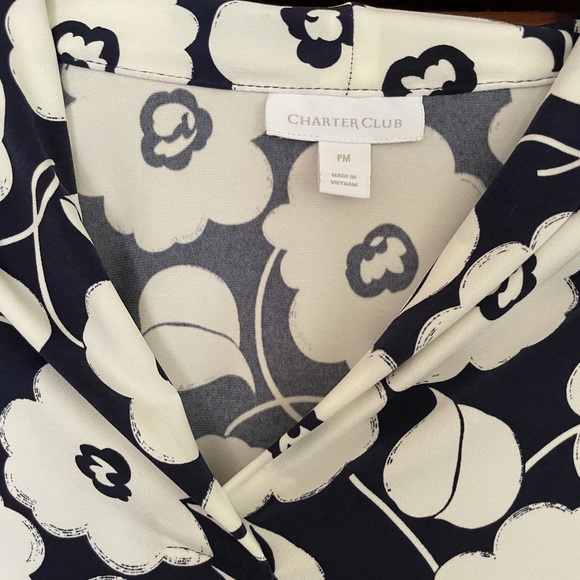 🌊Buy 2 get 1 Free 🌊 Charter club long sleeve blouse - Picture 4 of 4